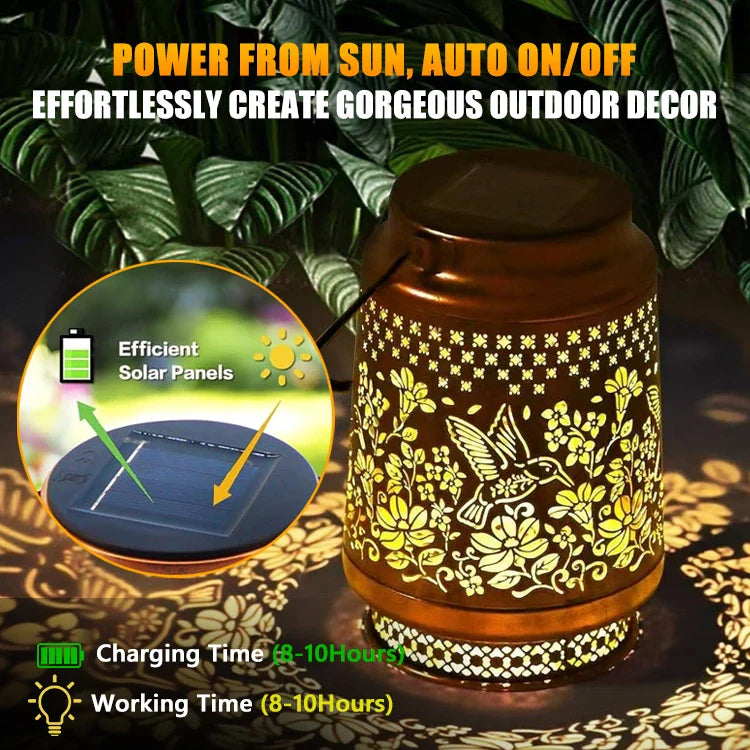 Outdoor Solar Lantern – Hummingbird, Butterfly, Sunflower, Dragonfly & Owl