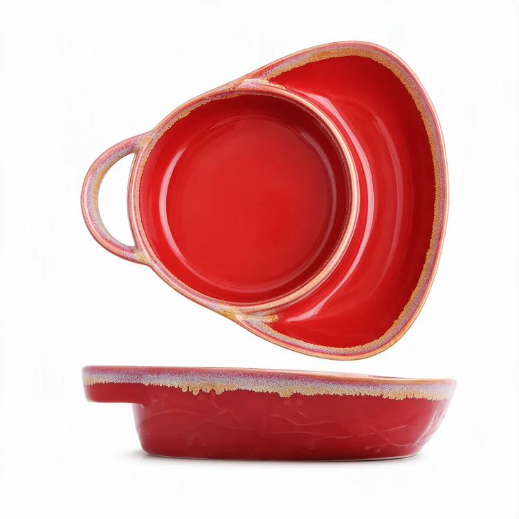 800G Real Ceramic Divided Bowl – 24 oz Soup & Side Serving Dish