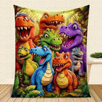 SnuggyHome™ Blanket - Ultra-Soft Flannel Throw That Brings Warmth, Joy & Dino Fun