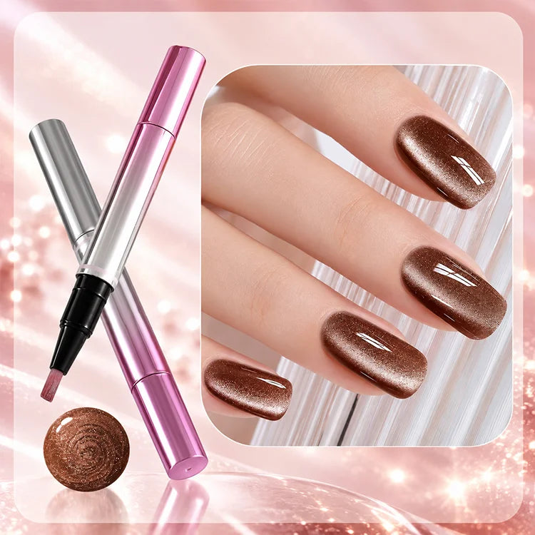 7-in-1 One-Step Cat Eye Gel Polish Pen – Magnetic Nail Art