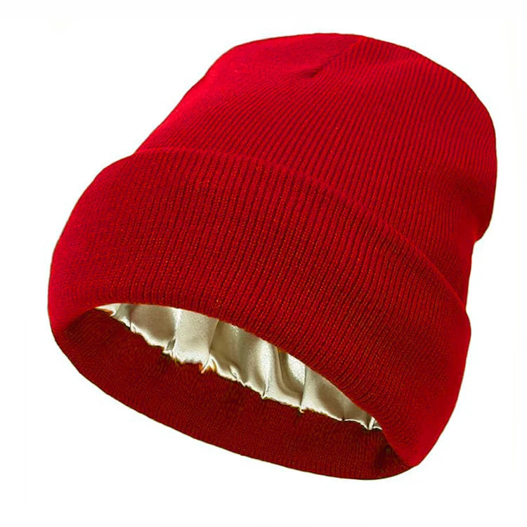 Satin-Lined Beanie — Warmth Without Static or Frizz