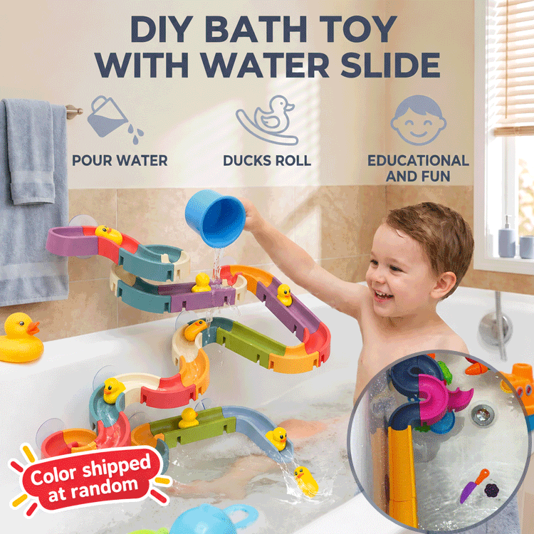 DIY Bath Water Slide Track Set
