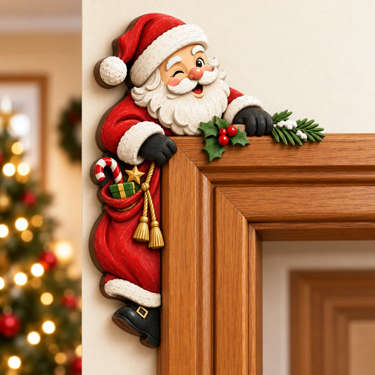Peekaboo Christmas Corner Decor – 8 Festive Door Frame Characters