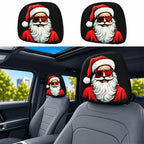 Christmas Car Headrest Cover – Stretch-Fit Holiday Seat Decor