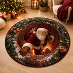 3D Christmas Illusion Rug – Magical Holiday Optical Floor Mat