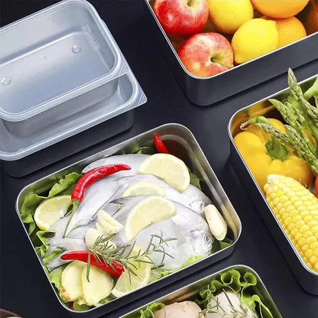 FreshMate - Stainless Steel Food Box (With Lid)