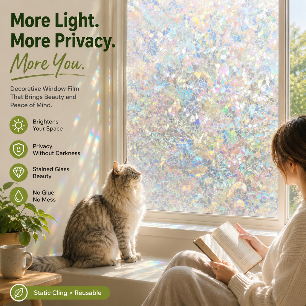 Rainbow Static Cling Window Film