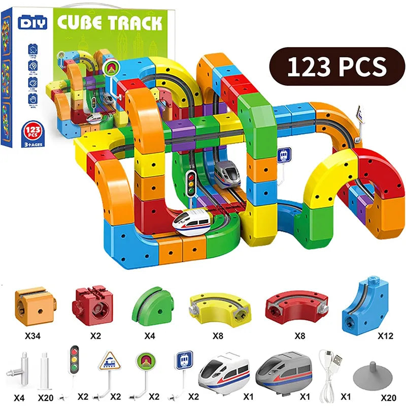 3D Gravity Rail STEM Train Set