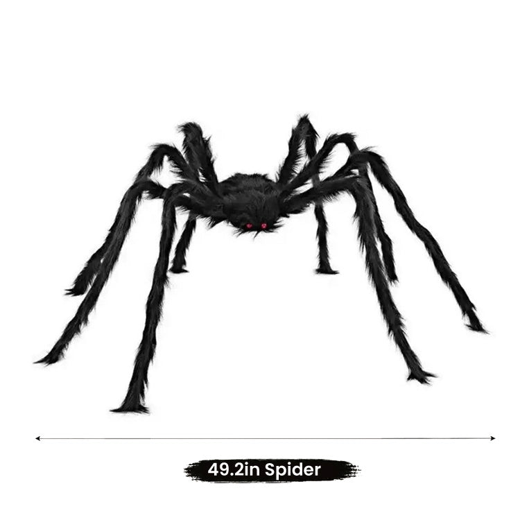 Giant Posable Spider & Web Halloween Decoration