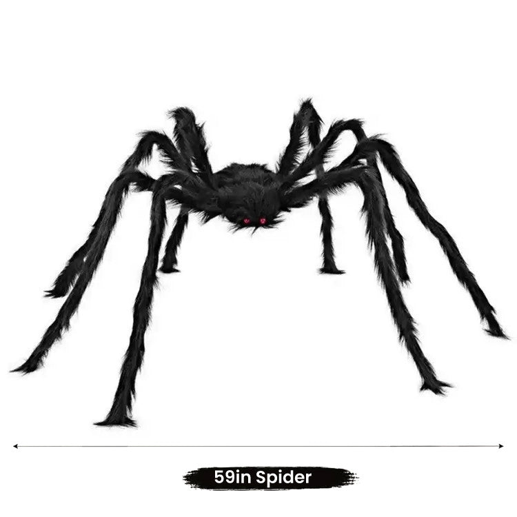 Giant Posable Spider & Web Halloween Decoration