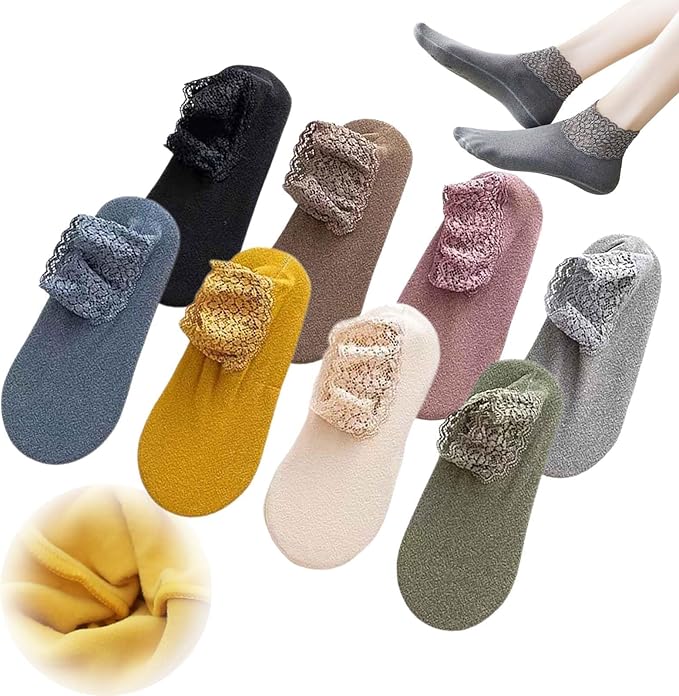 Stay Warm in Style – Fleece Lace Socks for Cold Days ❄️