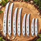 4-Piece Curved Pruning Saw Blade Set – 6″/9″/12″/15″ Reciprocating Saw Blades