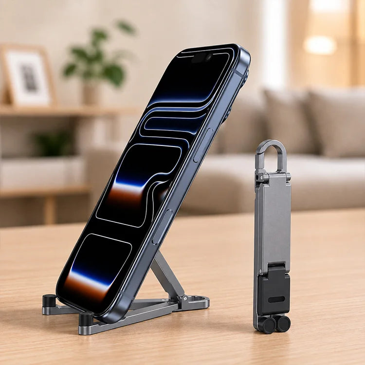 Foldable Aluminum Keychain Phone Stand