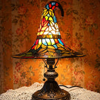 Witch Hat Stained Glass Lamp