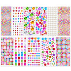 Self-Adhesive Rhinestone Gem Stickers – 3000-Piece Mixed Shape Craft Set