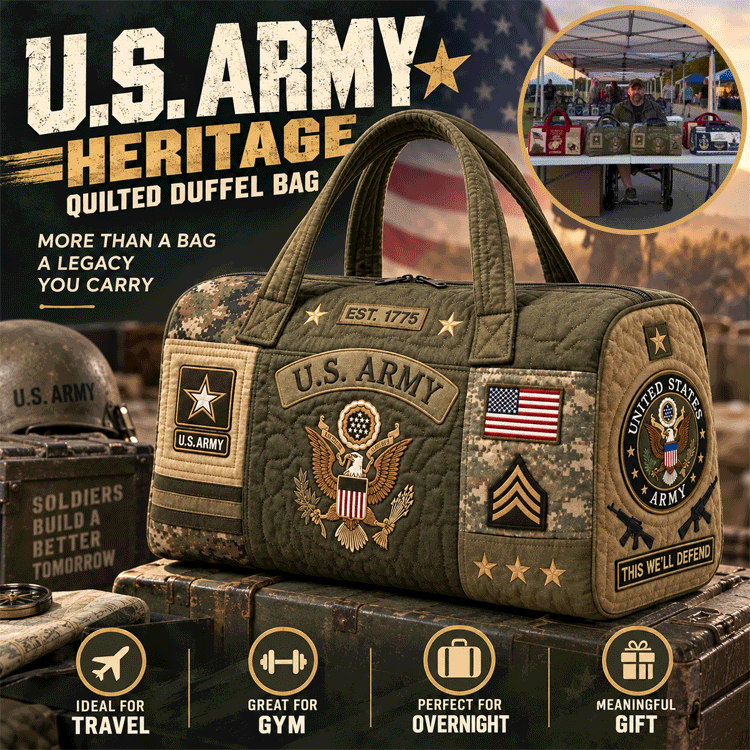 Hand-Finished U.S. Military Heritage Quilted Duffel Bag