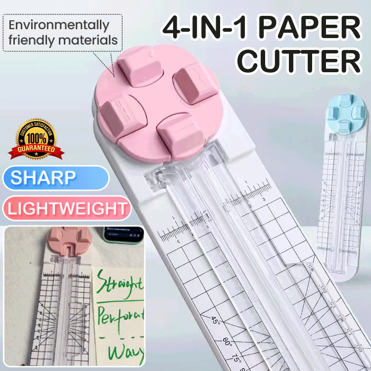 4-in-1 Rolling Paper Cutter & Craft Trimmer