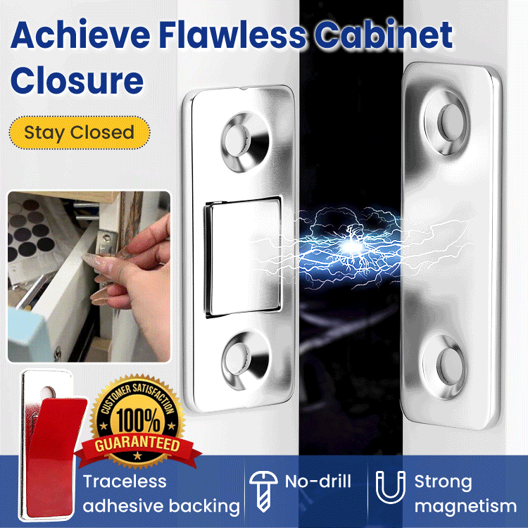 Ultra-Slim No-Drill Magnetic Cabinet Door Catch