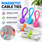 Reusable Magnetic Silicone Cable Ties – Flexible Snap-On Cord Organizer, 5PCS