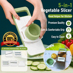 5-in-1 SafePrep™ Kitchen Slicer — Fast, Safe & Effortless Food Prep