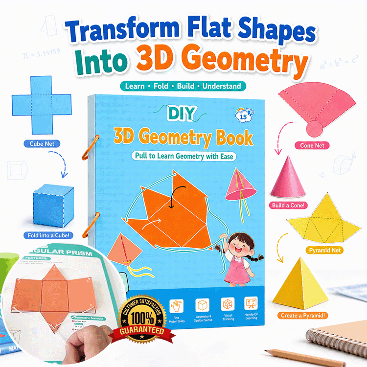 DIY 3D Geometry Book – Hands-On Math Learning Kit For Kids