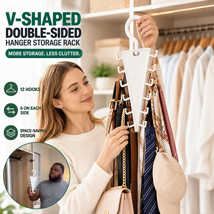 12-Hook Double-Sided Closet Organizer
