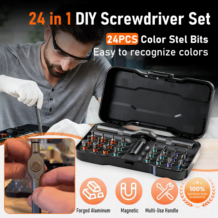 24-in-1 Ratchet Screwdriver Set — Fix Anything Faster