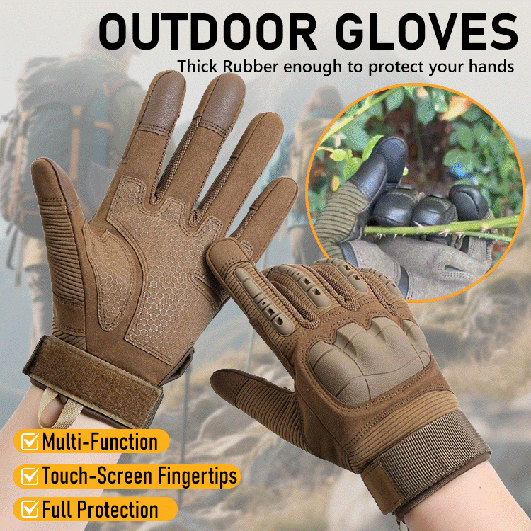 Heavy-Duty Outdoor Tactical Gloves with Touchscreen Fingertips