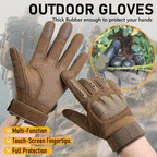 Heavy-Duty Outdoor Tactical Gloves with Touchscreen Fingertips