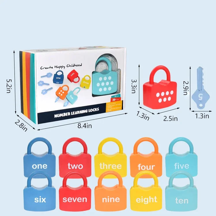 🧠 Montessori Lock & Key Learning Toy