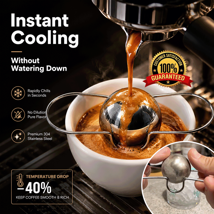 Espresso Chilling Ball – Stainless Steel Coffee Cooling Sphere