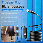 🔎 Plug-and-Play Endoscope Camera with Light