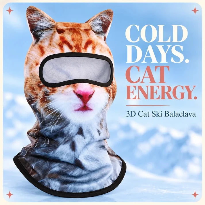 3D Animal Face Winter Balaclava – Full-Coverage Ski Mask