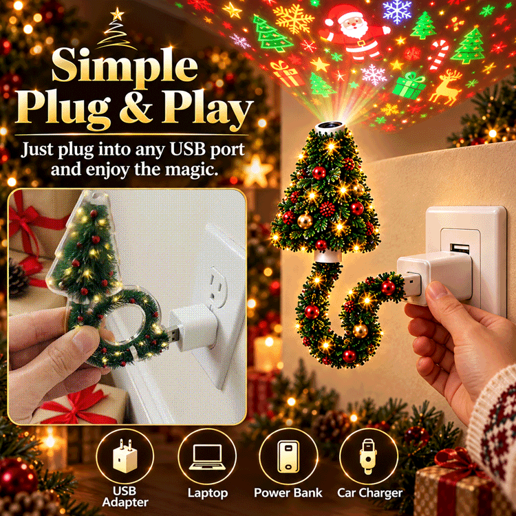 Christmas Magic Projection Light – Flexible USB Holiday Decor