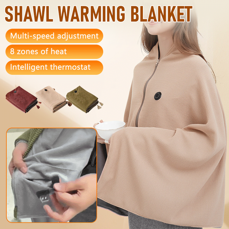 HeatFlux USB Heated Shawl - Instant Warmth You Can Wear