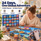World Travel Landmarks 24-Day Puzzle Adventure
