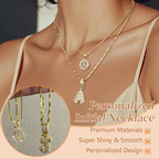 14K Diamond Letter Initial Necklaces Set (2-Piece)