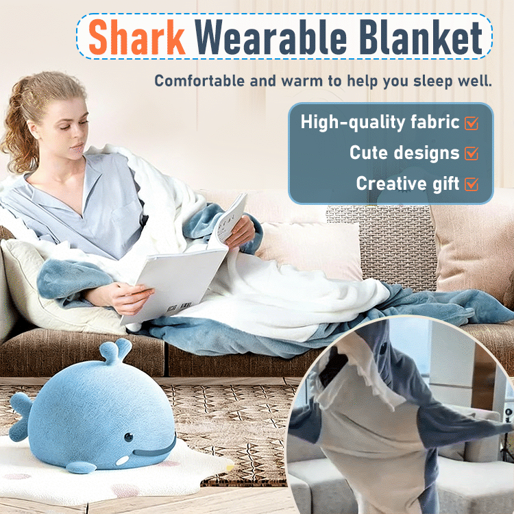 Shark Wearable Blanket — Wrap Yourself in Comfort & Fun