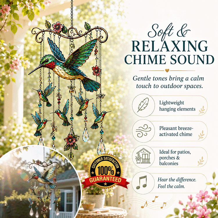🐦🎐Last Day 50% OFF - 🐦🎐Crystal Bird Wind Chime – Colorful Garden Hanging Decor