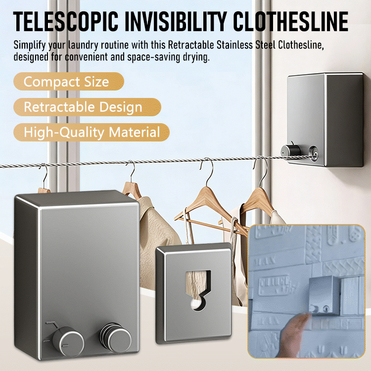 Invisible Retractable Clothesline — A Clean, Space-Saving Drying Solution for Every Room