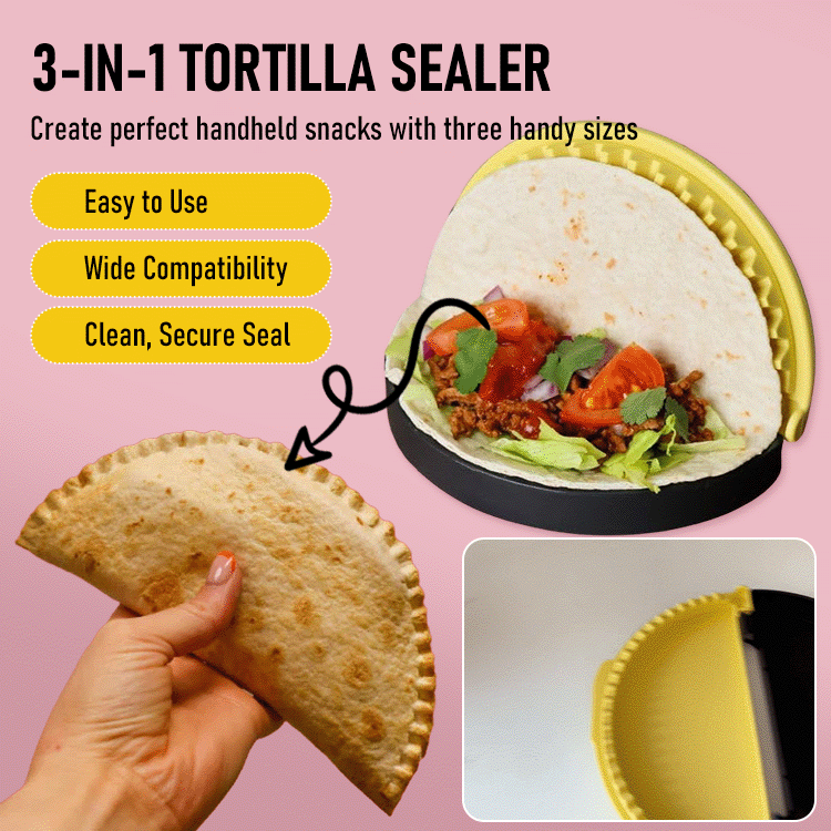 SnuggyHome CrimpPro™ 3-in-1 Tortilla Sealer - PRO Tool for Perfectly Sealed Meals in Any Size