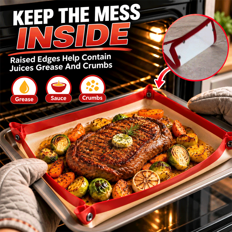 2-in-1 Snap-Up Silicone Baking Mat