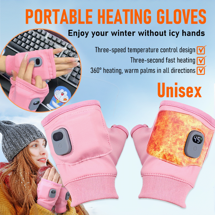 Instant Heated Fingerless Gloves — Warm Your Hands in Seconds