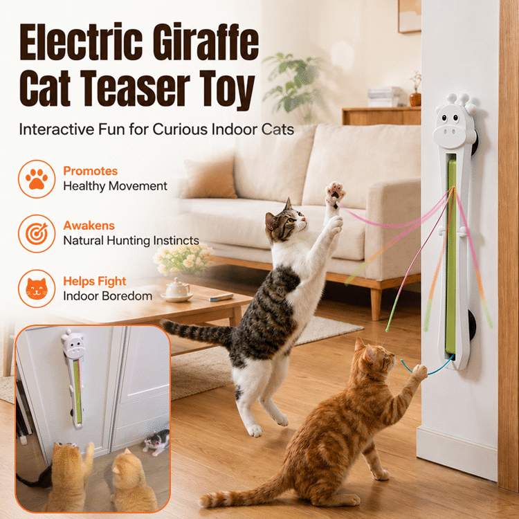 Automatic 360° Wall-Mounted Cat Teaser Toy