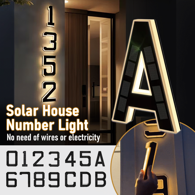 SnuggyHome™ Solar Address Light — Warm, Clear & Easy to Find