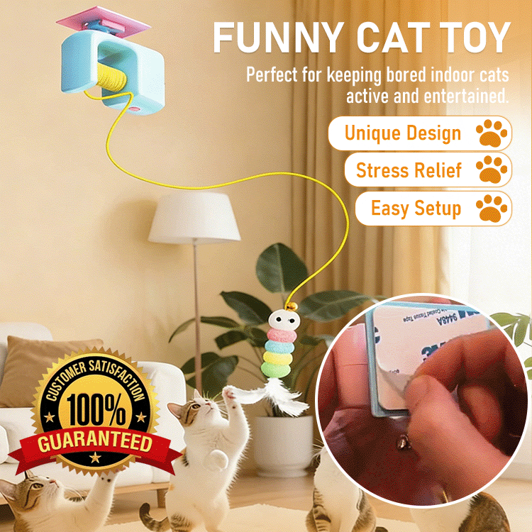 Auto Play Hanging Cat Toy – Keeps Cats Busy While You’re Away