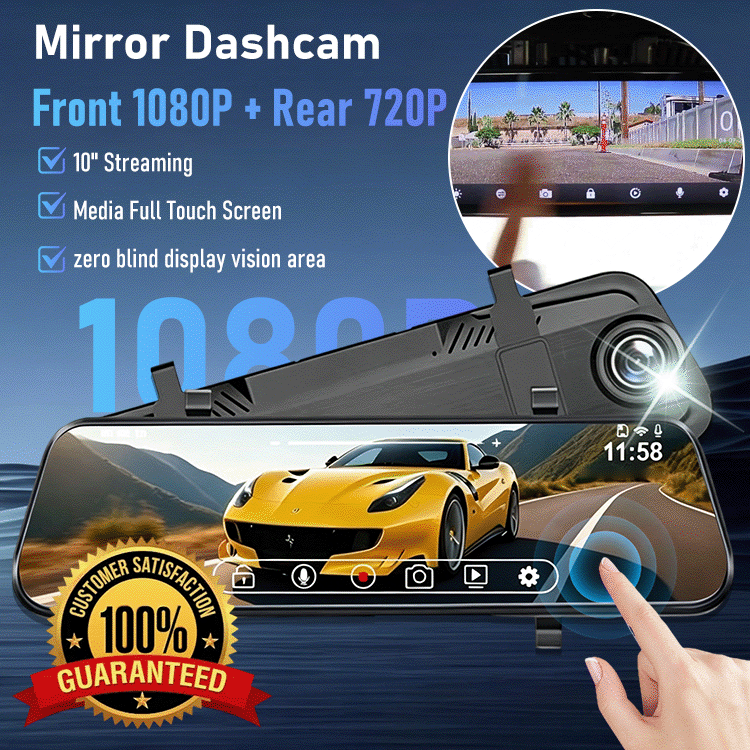 DriveGuard™ Mirror Dash Cam — Record Every Moment, Protect Every Mile