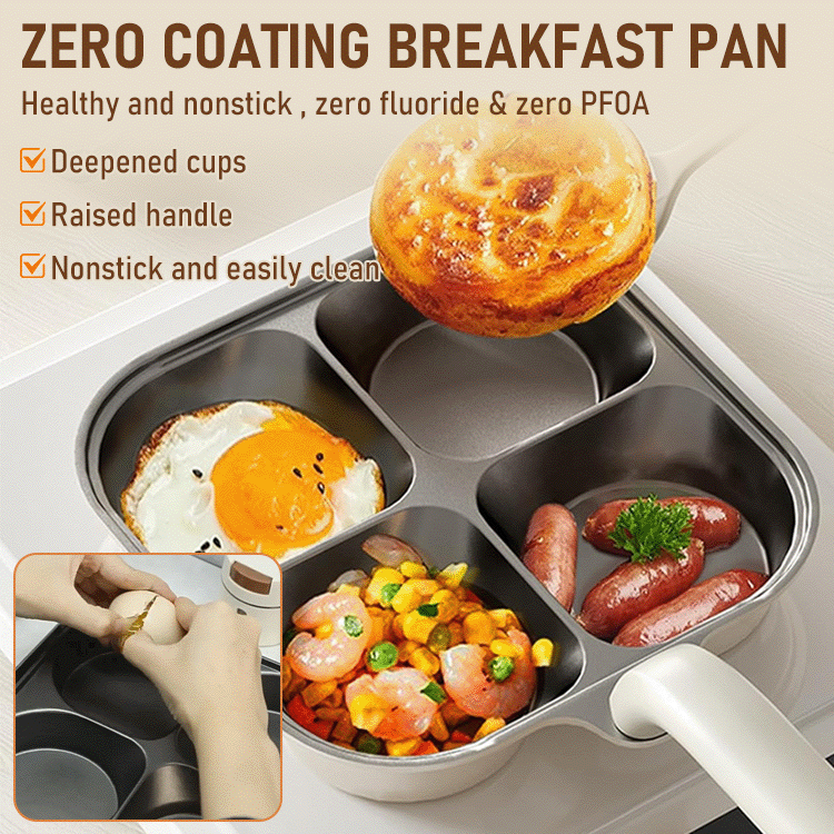 Premium Titanium Interior Breakfast Pan — Designed for Smooth, Even Cooking