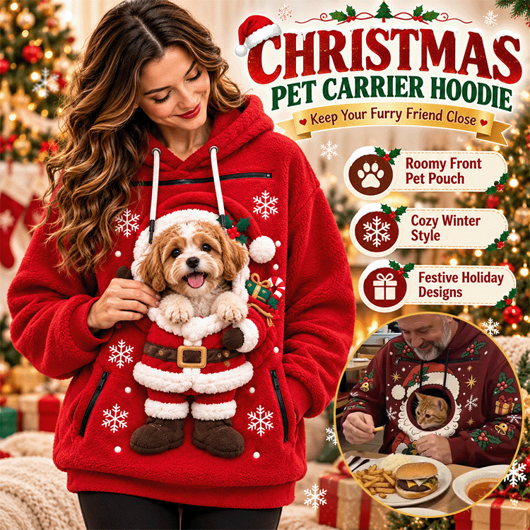 Christmas Pet Pouch Hoodie