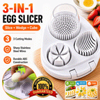 3-in-1 Egg Slicer & Food Cutter – Compact Stainless Steel Kitchen Tool